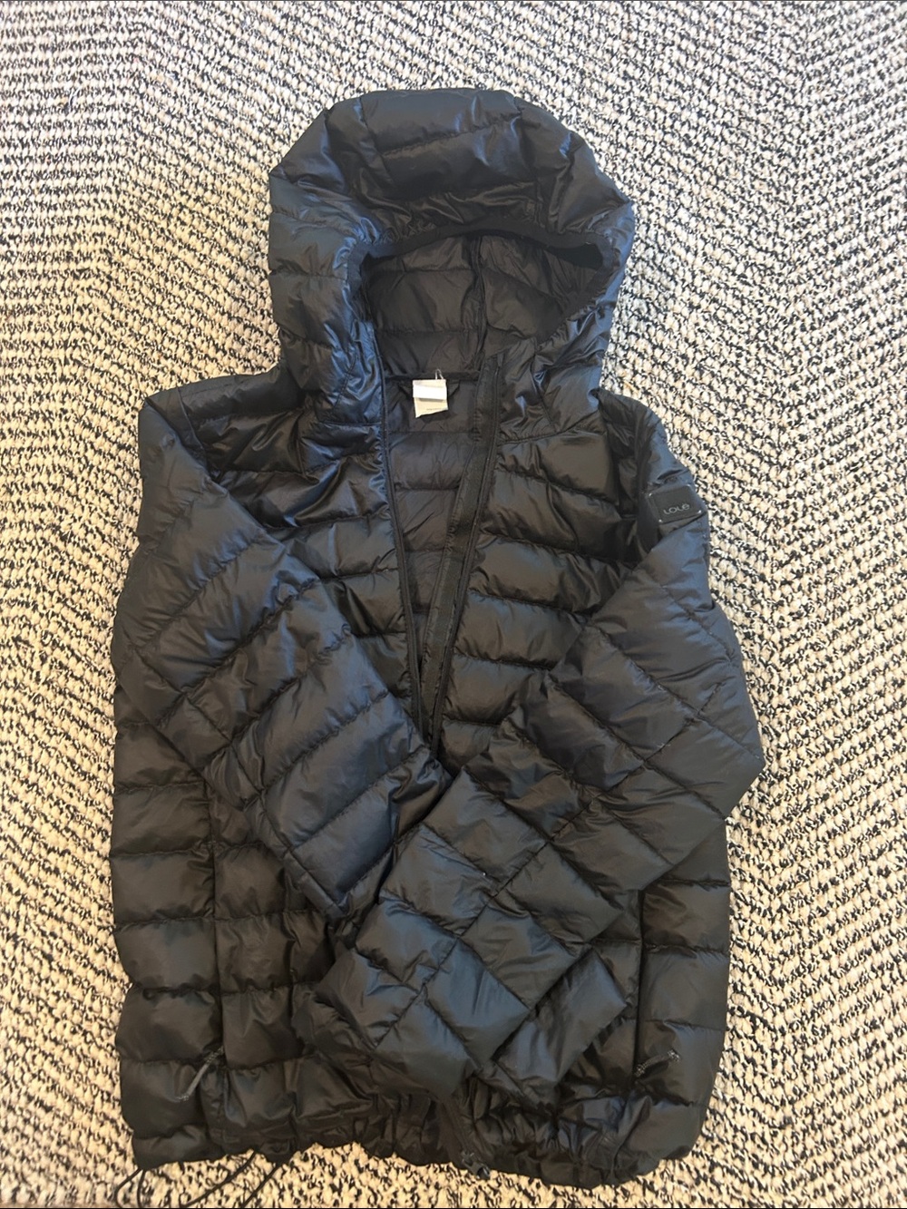 Lole Women's Black Quilted Hooded Puffer Jacket